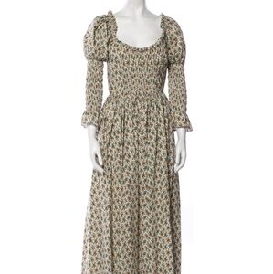 Dôen Meribel Dress Creme Fleurs d’Avignon Liberty Floral Puff Sleeve size XL